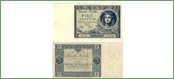 Banknot 5 zł<br/>
Emisja: 2 stycznia 1930 r.<br/>
Znak wodny: na marginesie wizerunek Zygmunta Starego<br/>
Wymiary: 144 mm x 78 mm<br/>
<br/>
Kawa po wiedeńsku: 1 zł 35 gr. Małe espresso: 1 zł 20 gr. Porcja tortu z kremem: 1 zł 20 gr. Pączek: 30 gr. Obowiązkowy napiwek zgodnie z informacją w karcie („Za usługę dolicza się 10%”): 40 gr. Razem 4 zł i 45 groszy… Randka z Zofią w warszawskiej Cafe George – bezcenne! 
